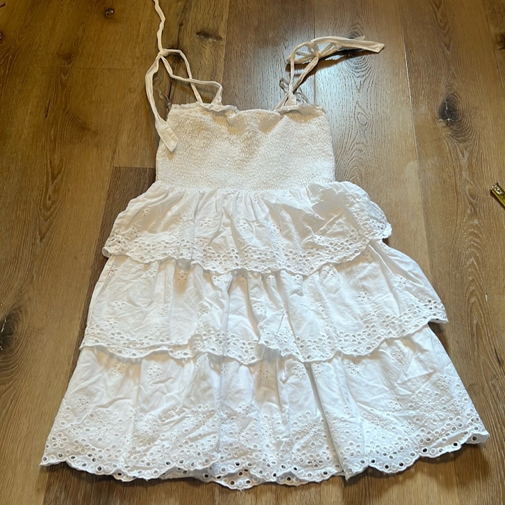 American Eagle White Sundress Casual Summer Dress Small